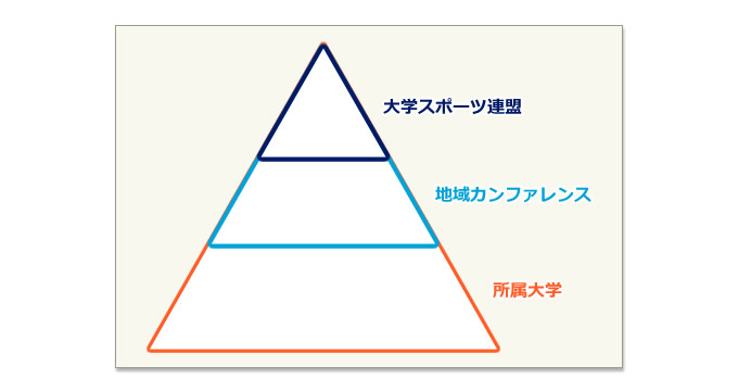 アメリカ大学スポーツの三層構造